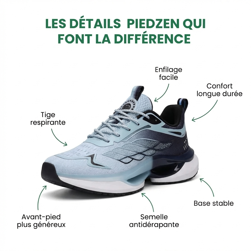 Piedzen - Chaussures confort antidérapantes